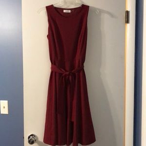 CK gorgeous deep red dress.